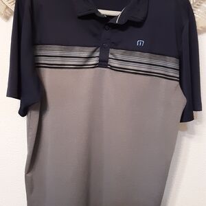 Travis Mathew Navy and Gray Polo Shirt. 2 Polo Shirts. Both L Size